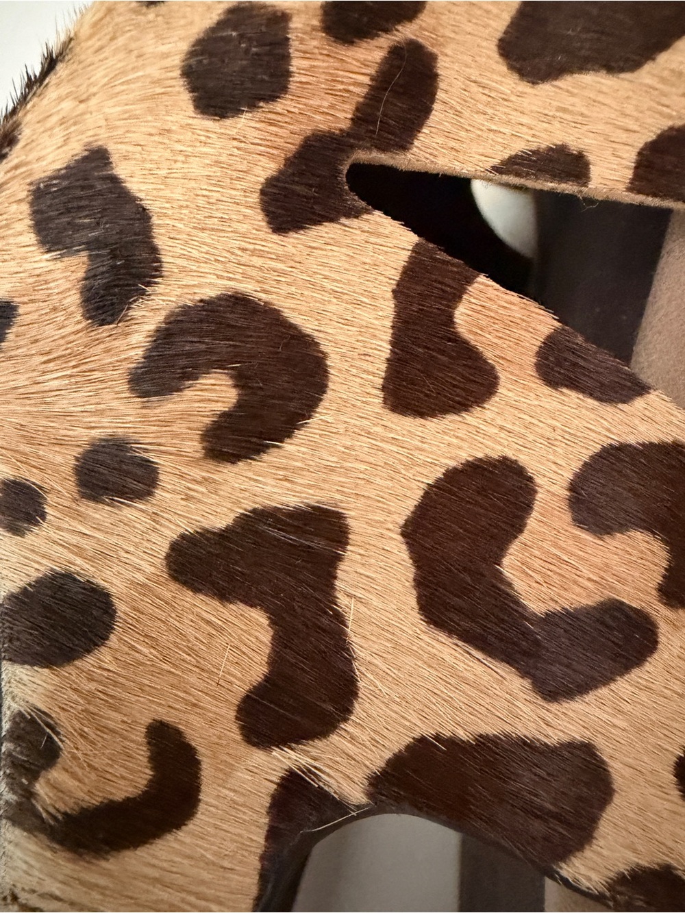 Naked Feet Leopard Print Platform Sandals - Tan/Black - Picture 6 of 9